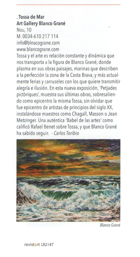 Blanco Grané a Revistart