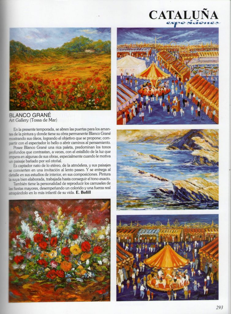 Blanco Grané, artista-pintor de Tossa de Mar