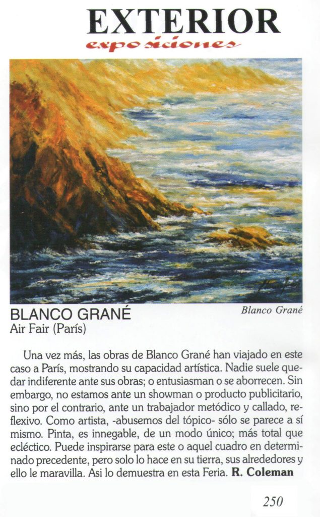 Blanco Grané a Art Fair. París