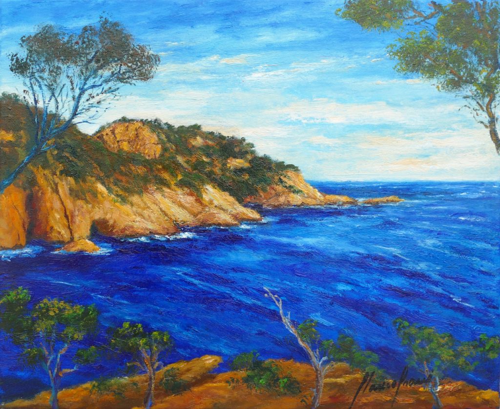 Cala Pola, cuadro Marines de Blanco Grané