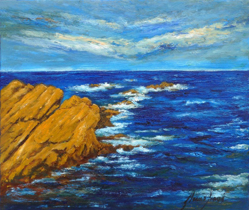 Rocas, cuadro Marines de Blanco Grané