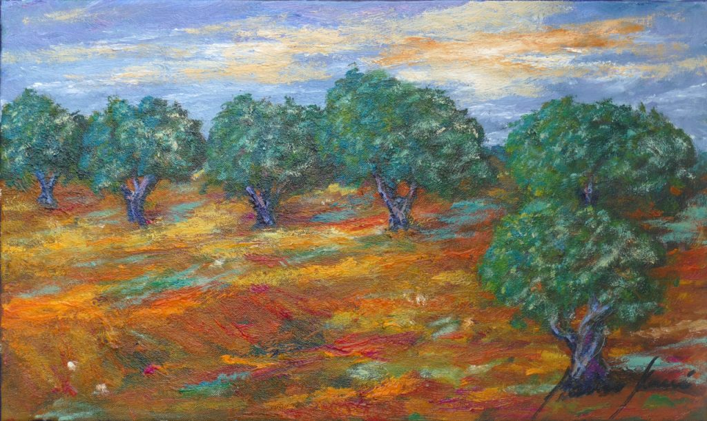 Oliveres, cuadro Paisatges de Blanco Grané