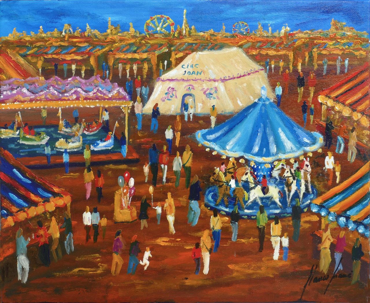 El Circ d'en Joan, cuadro Fires i Carrusels de Blanco Grané