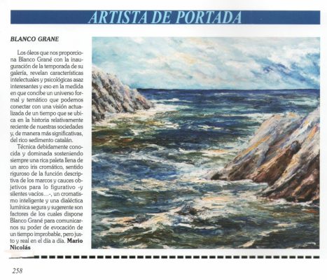 Blanco Grané a la Revista Gal Art, nº. 379, 2019