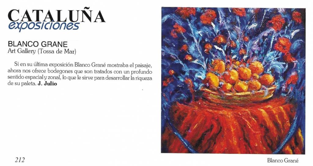 Blanco Grané a Gal Art, nº. 402, 2023