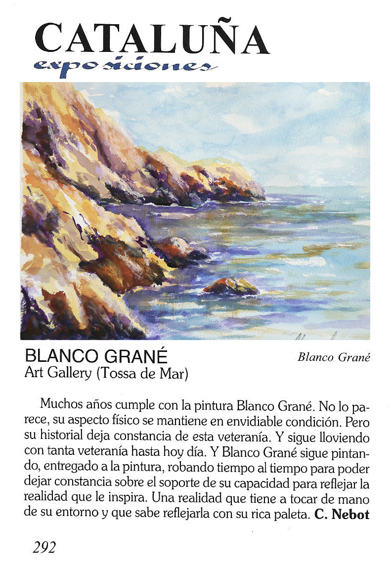 Blanco Grané a Gal Art n. 385, 2020