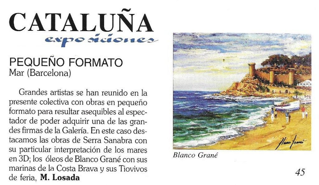 Blanco Grané a Gal Art, nº. 388, 2021