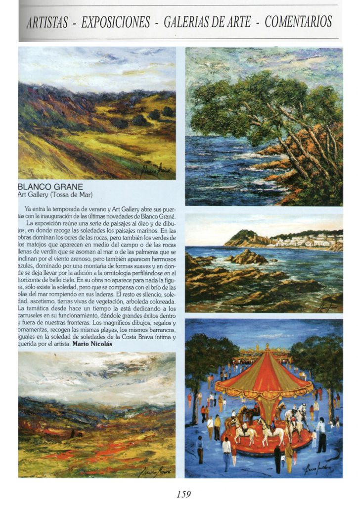 Blanco Grané a Diccionari Gal Art 2018/2019