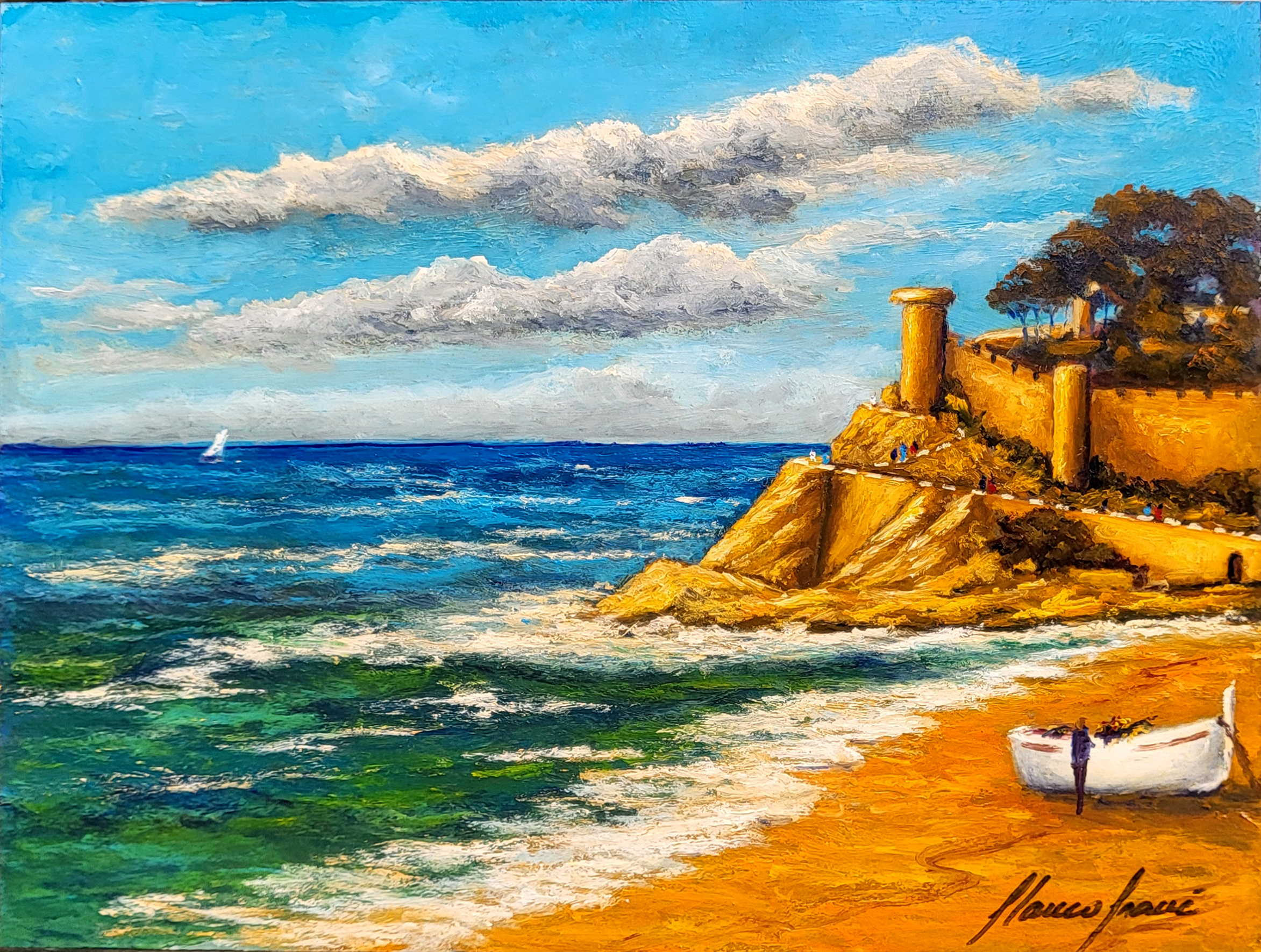 Tossa, cuadro Mrines de Blanco Grané